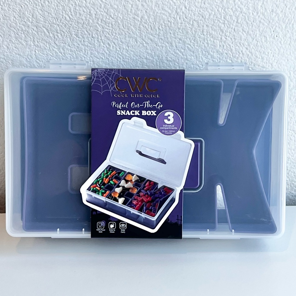 NEW Halloween EEK Snackle Box On the Go Purple Bento